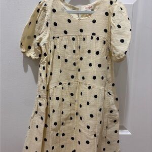 Cat & Jack Cream Polka Dot Dress